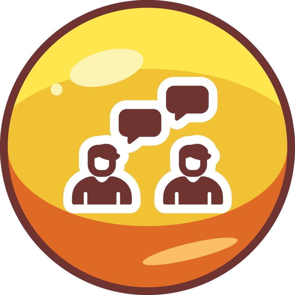 Work Conversation Vector Icon