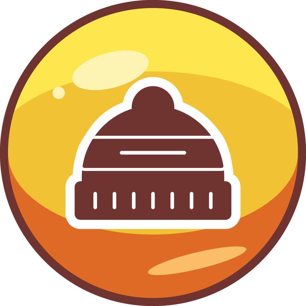 icono de vector de sombrero de invierno