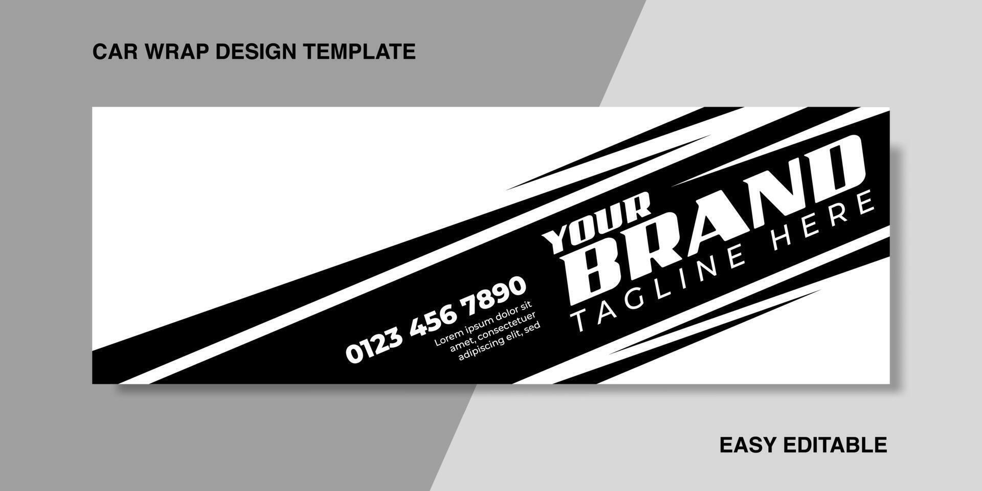 black white van car wrap design wrapping sticker and decal design for corporate company branding vector