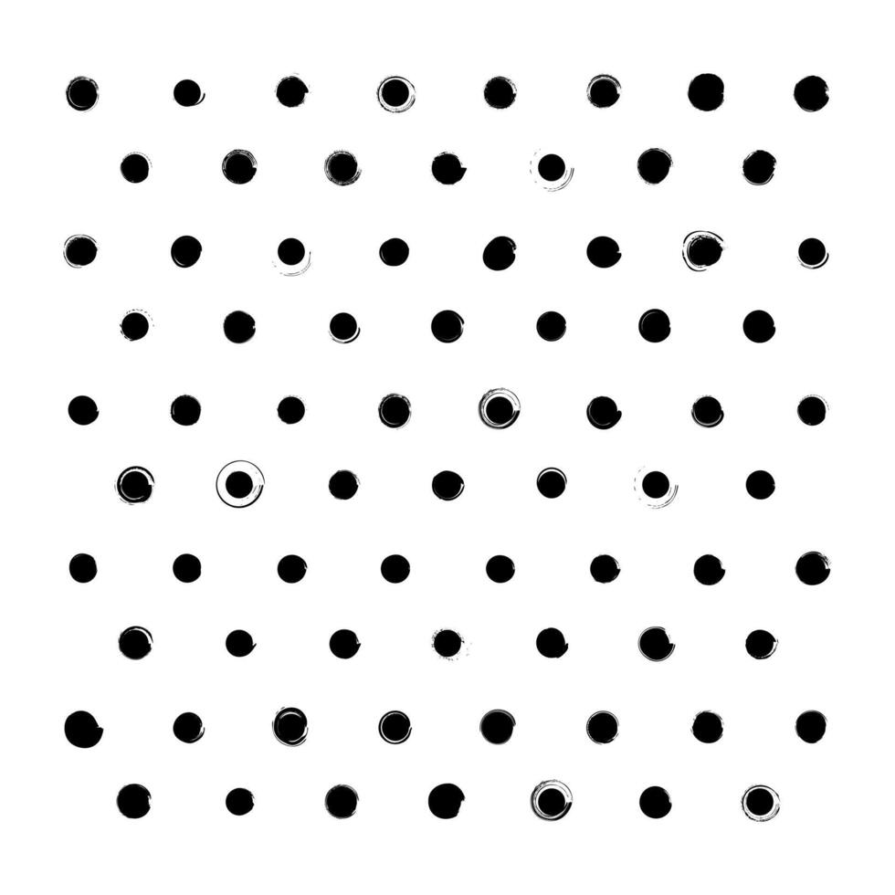 black white seamless pattern with dot grunge brush vector