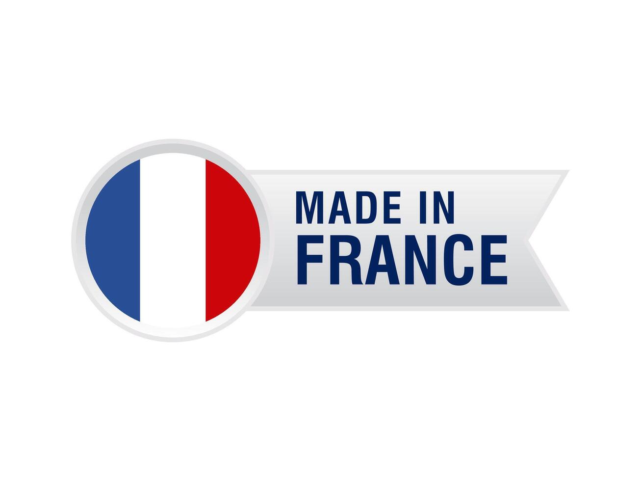 Made In france stamp sticker label vector design