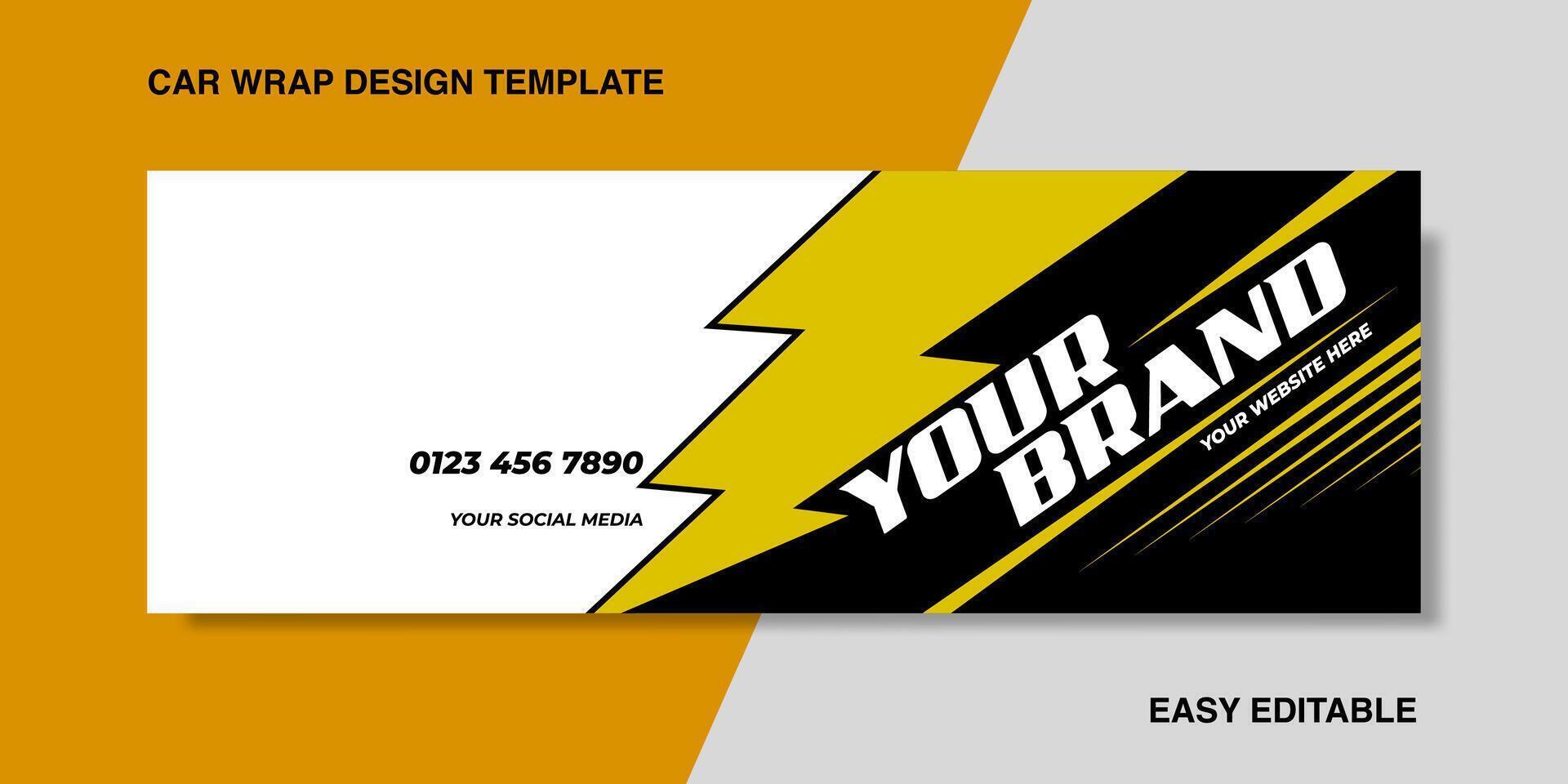 Van Wrap design for company with bolt concept, decal, wrap, and sticker. vector eps10