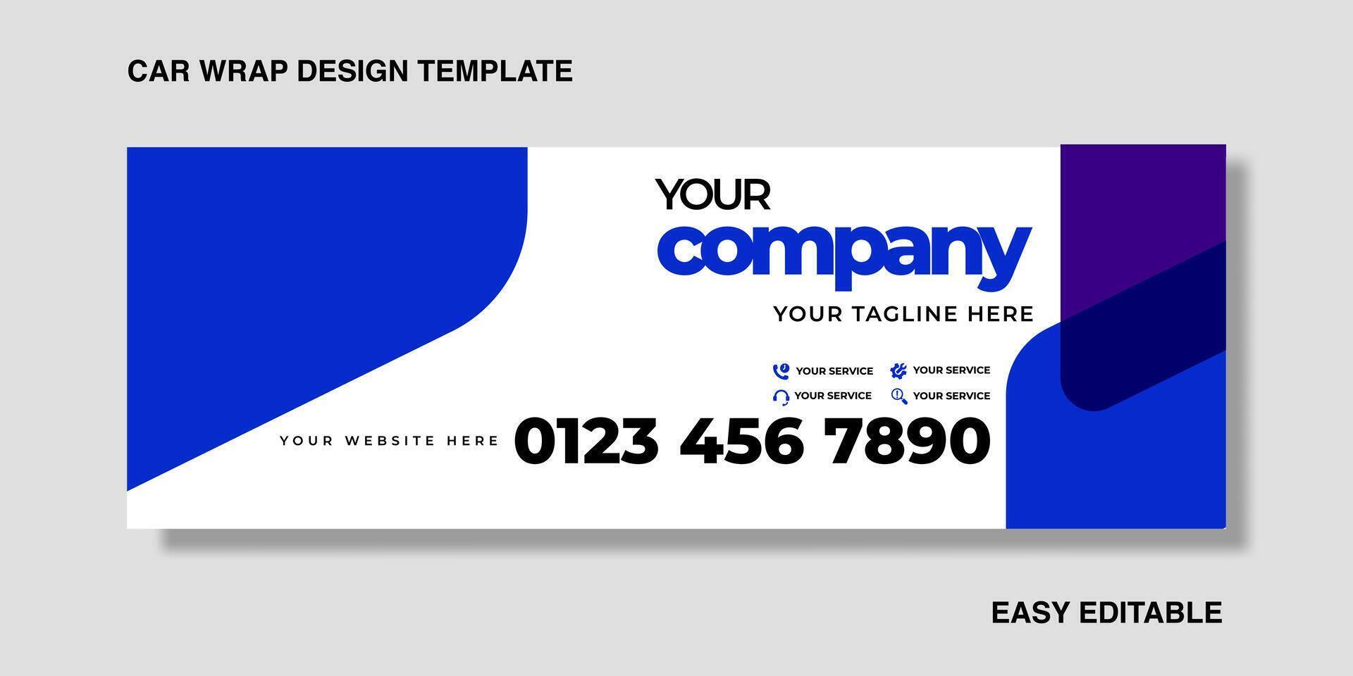modern simple design for van graphics vinyl wrap template vector