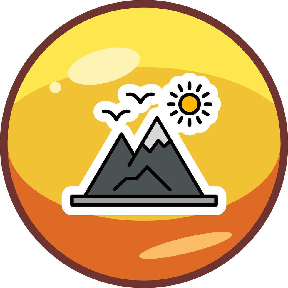 icono de vector de montaña