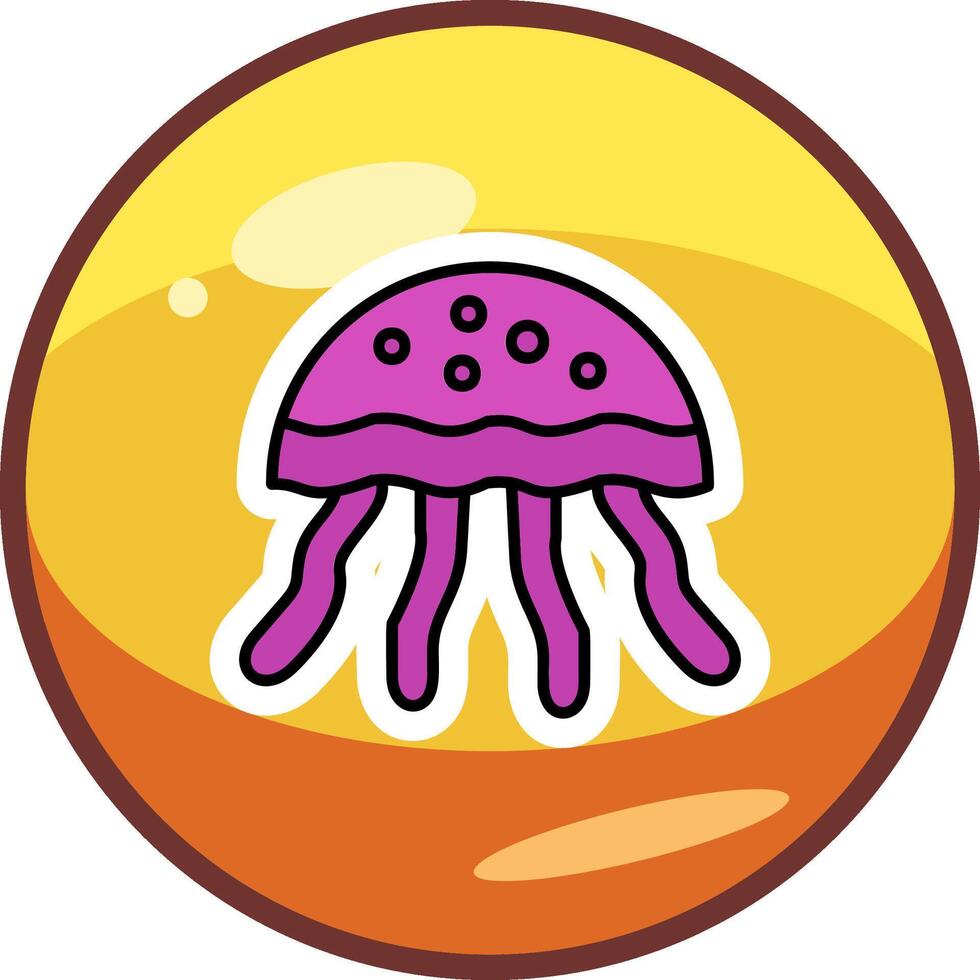 Jellyfish Vector Icon