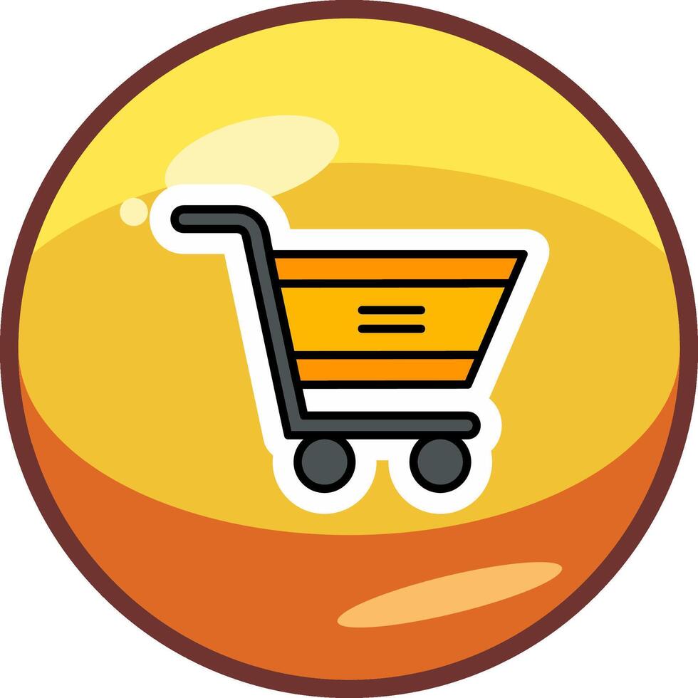 icono de vector de carrito de compras