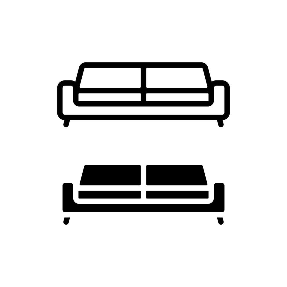 Sofa icon set. sofa icon illustration vector