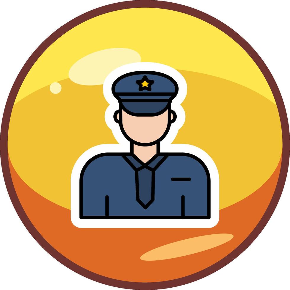 icono de vector de hombre de policía