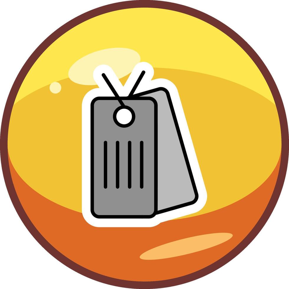 Dog Tag Vector Icon