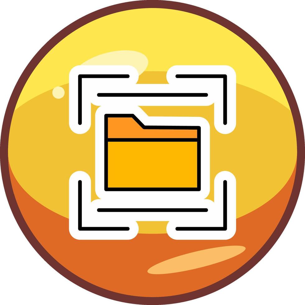 Folder Scanner Vector Icon