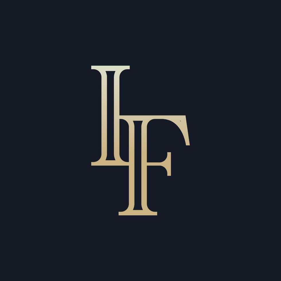 Modern Luxury LF Logo Design template. icon initials based Monogram and Letters vector