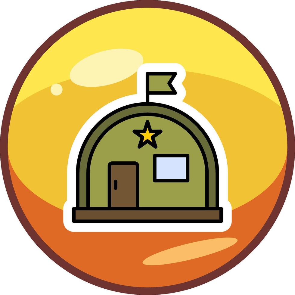 Military Warehouse Vector Icon