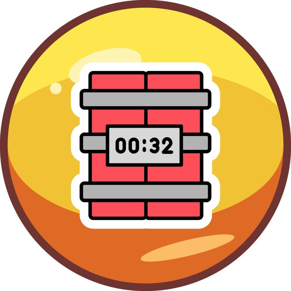 C4 Time Bomb Vector Icon