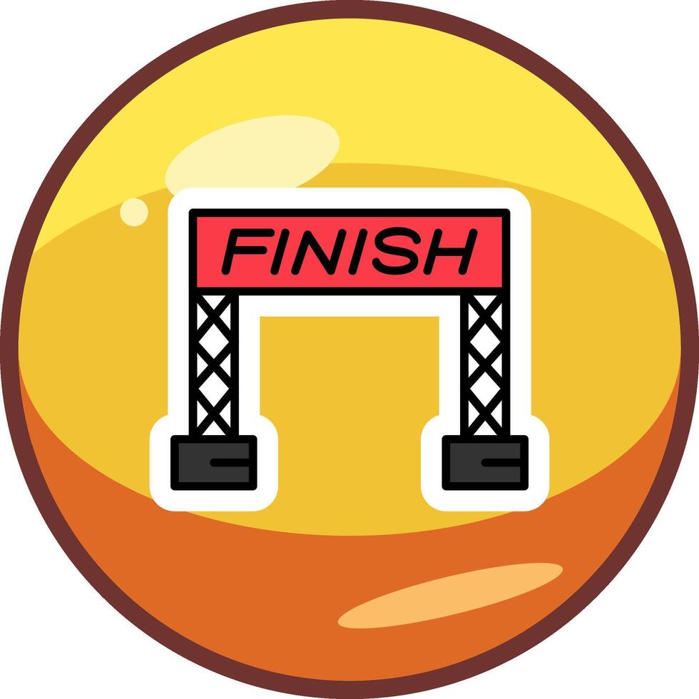 Finish Line Vector Icon