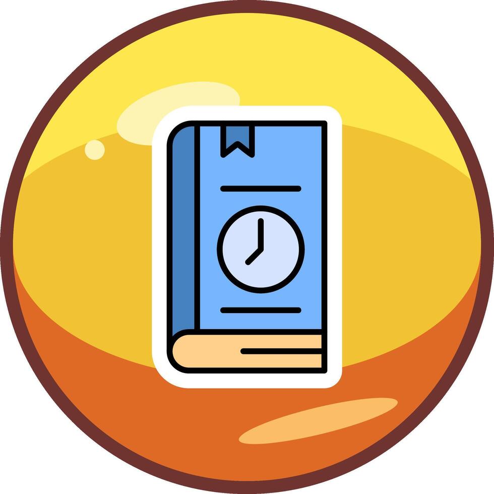 libro hora límite vector icono