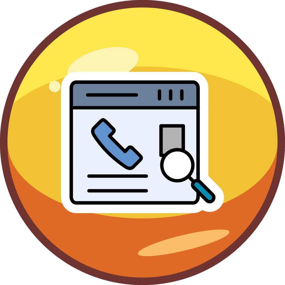 Contact Search Vector Icon