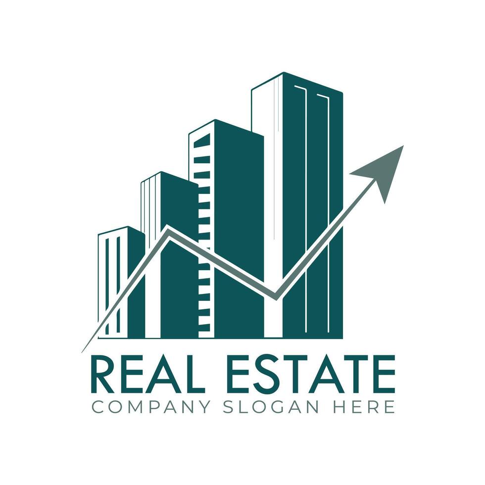 Modern style building real estate logo design template. the needs of construction, architecture, and business firms. vector