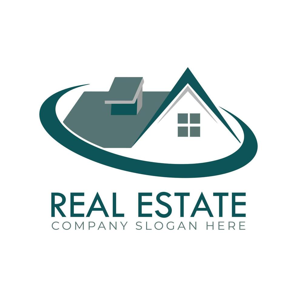 Modern style building real estate logo design template. the needs of construction, architecture, and business firms. vector
