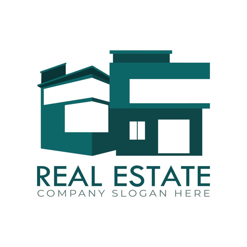 Modern style building real estate logo design template. the needs of construction, architecture, and business firms. vector