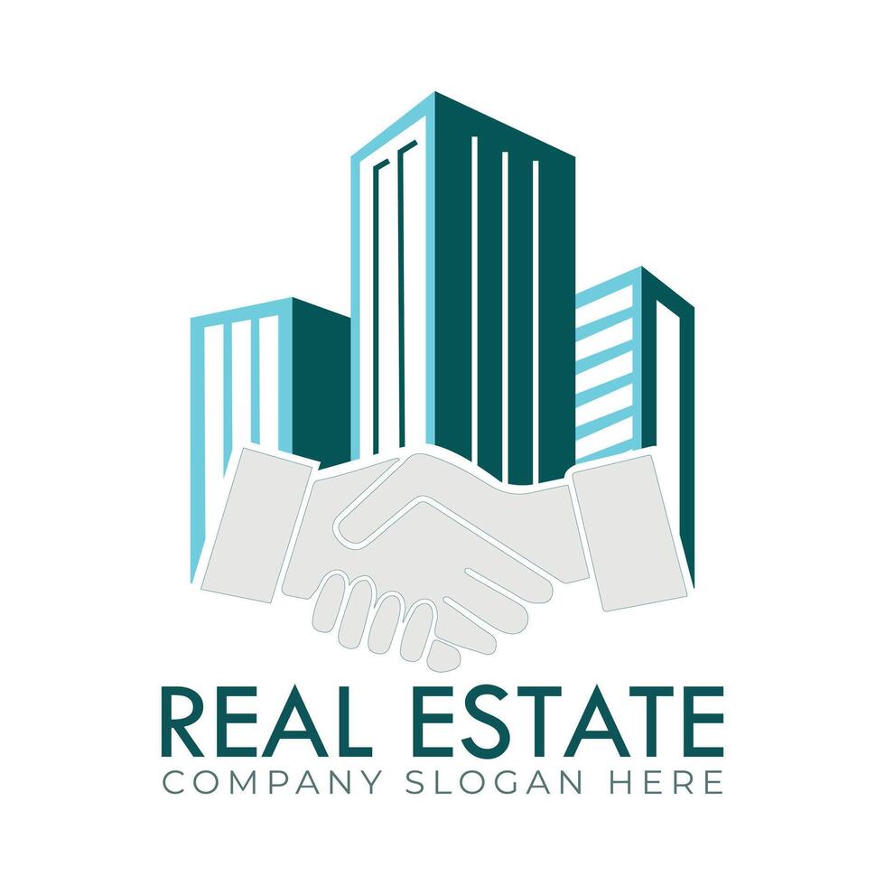 Modern style building real estate logo design template. the needs of construction, architecture, and business firms. vector