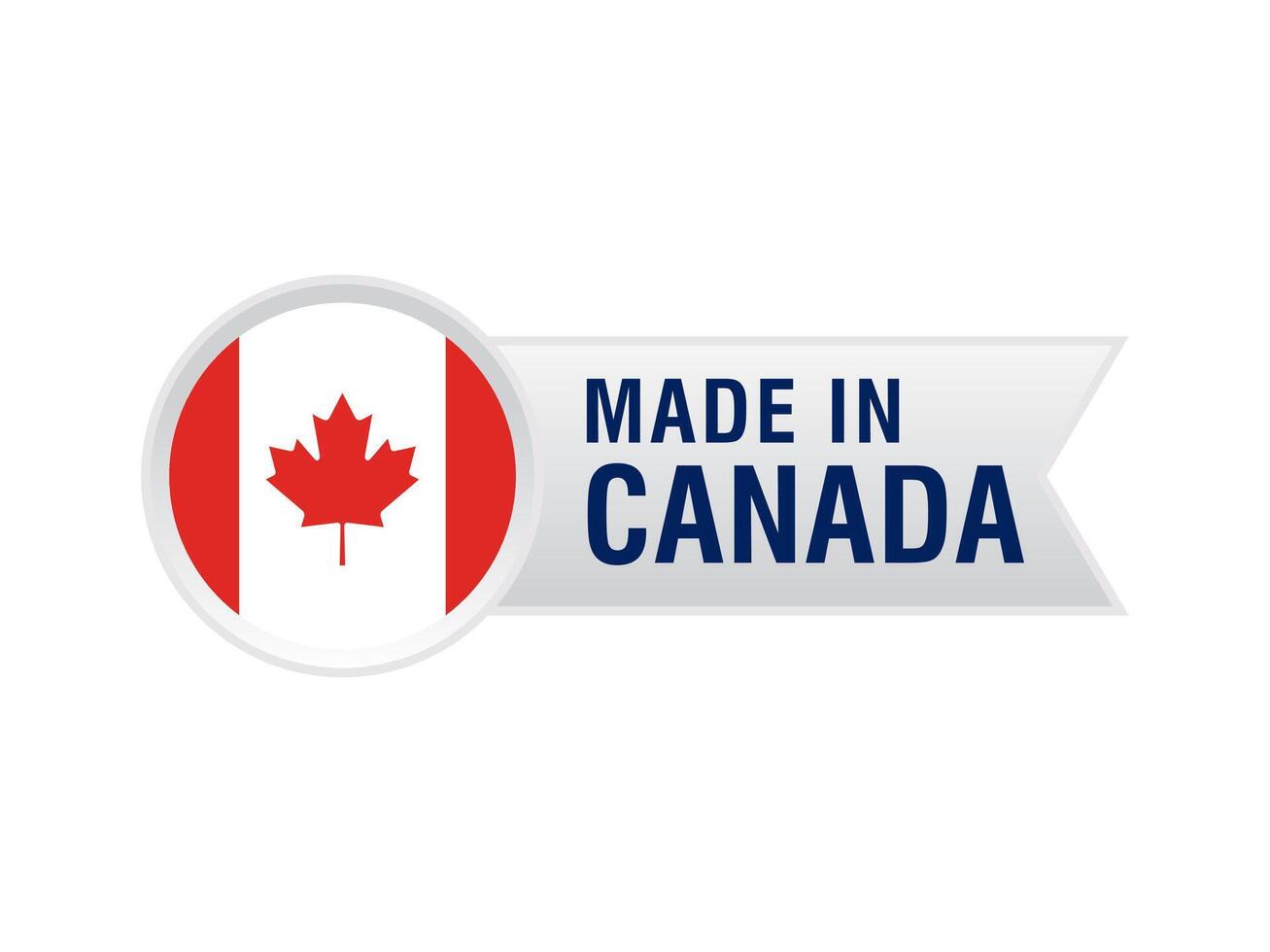 hecho en Canadá sello pegatina etiqueta vector diseño