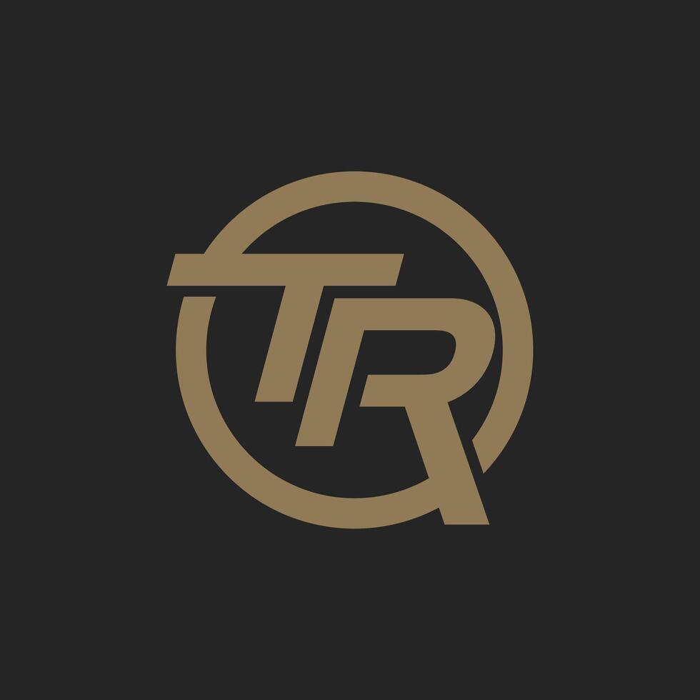 Monogram creative letter TR logo template. icons for business of luxury, elegant, simple. Premium Vector