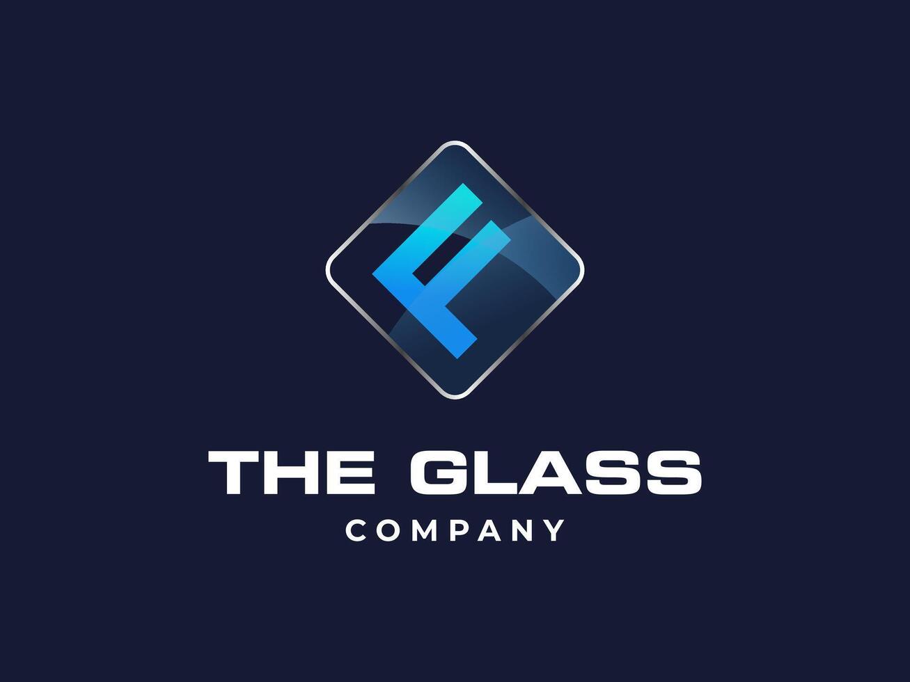 letra un vaso Servicio empresa icono, vector azul cristal vaso trabajos símbolo o construcción