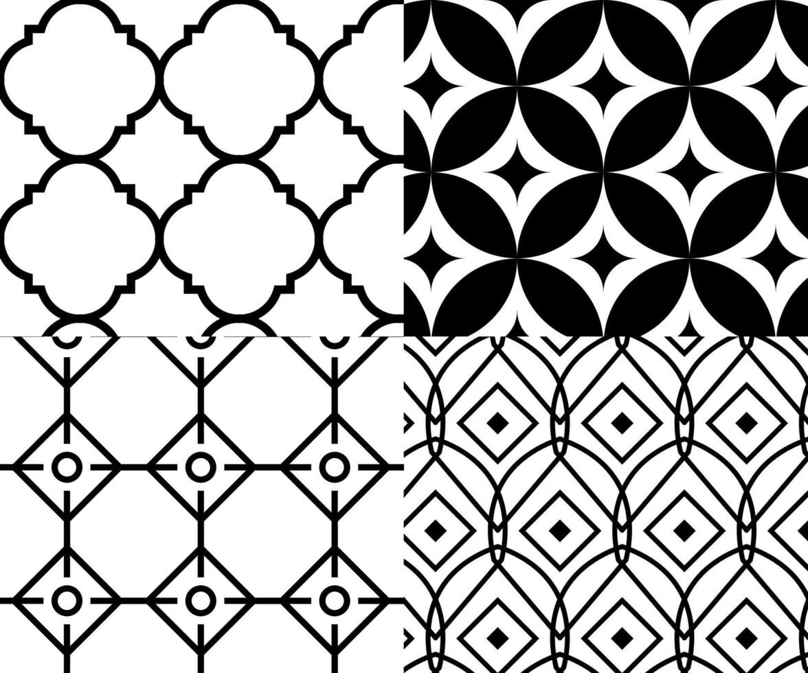 Set Beautiful bohemian seamless patterns, mozaic, Ornate, Ornament, morocco vector