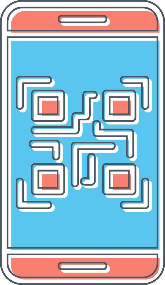 Smartphone Qr Code Vector Icon