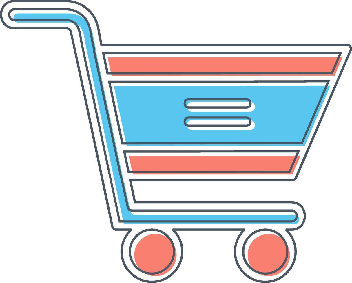 icono de vector de carrito de compras