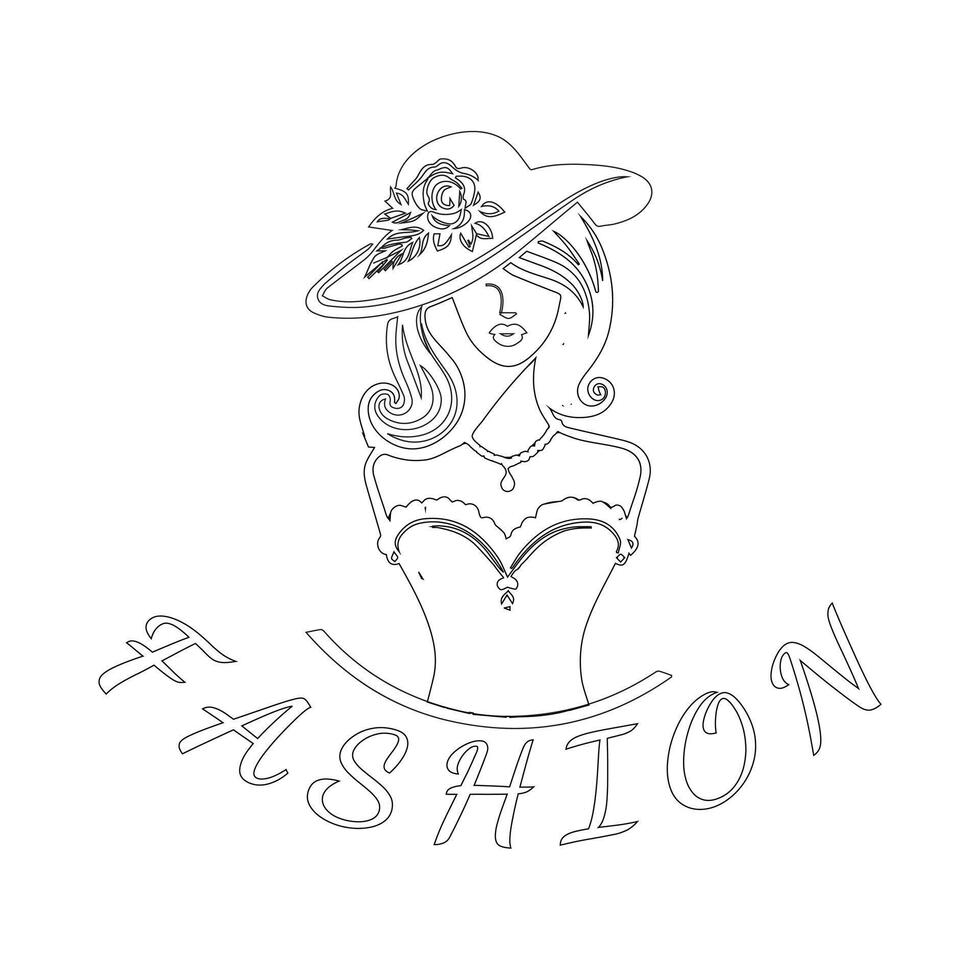 line  art for fashion logos Logo Template vector