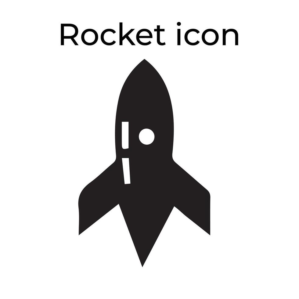 Basic Black Vector Icons with a Rocket Icon Set