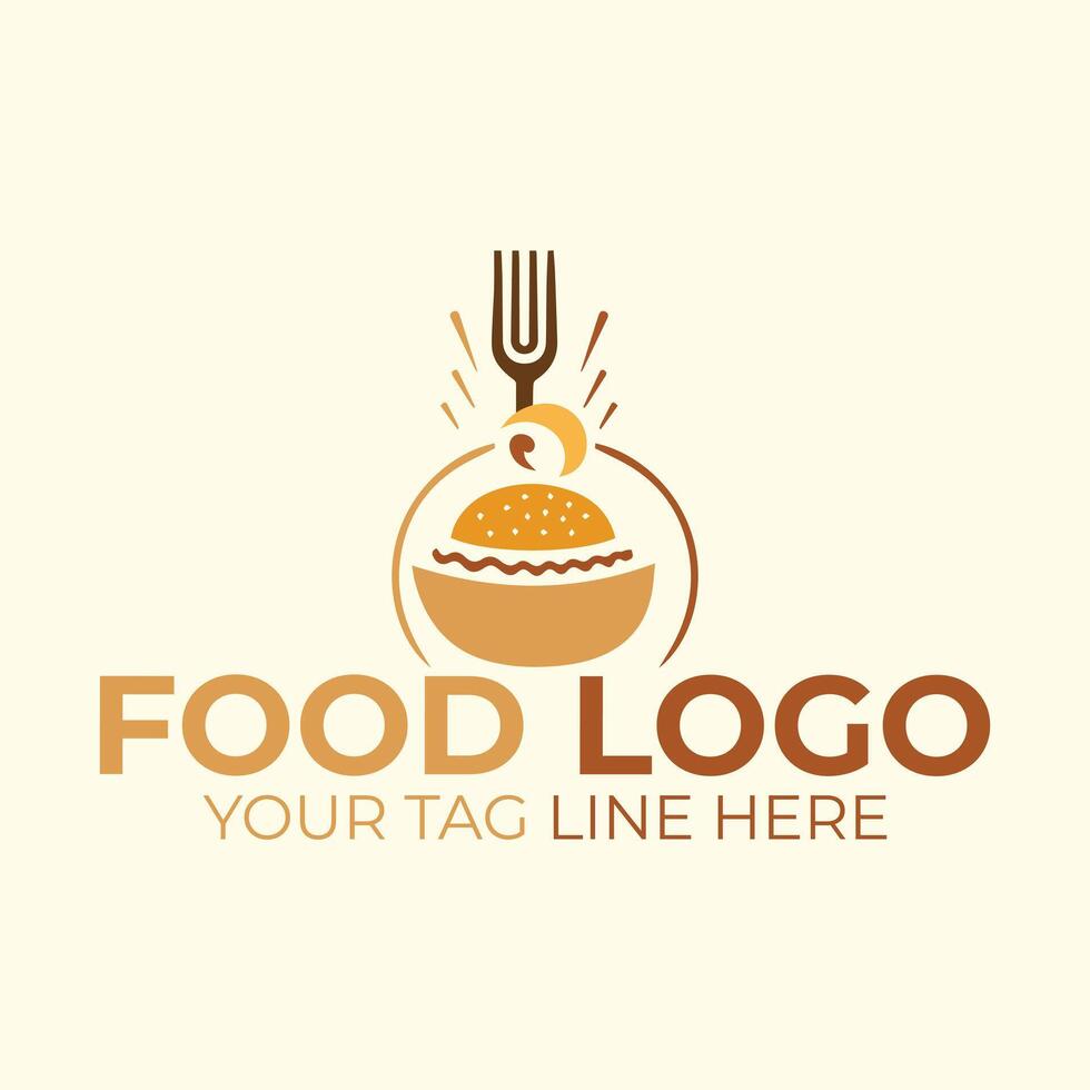 Illustration of a food logo design vector