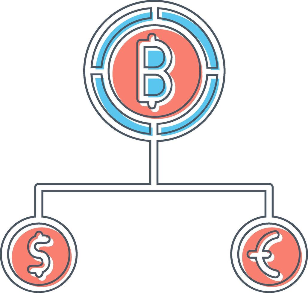 Divide Currency Vector Icon