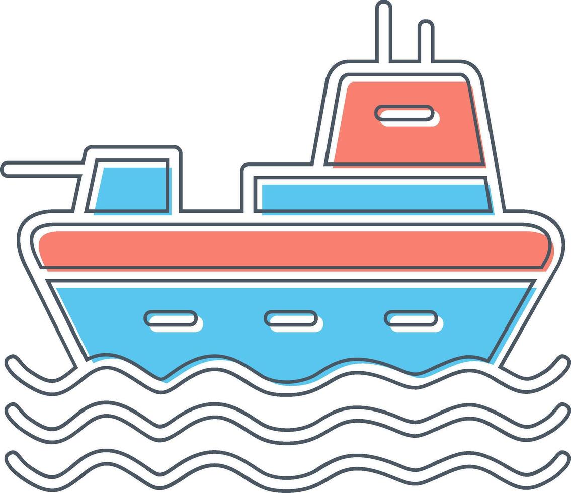 Military Ship Vector Icon