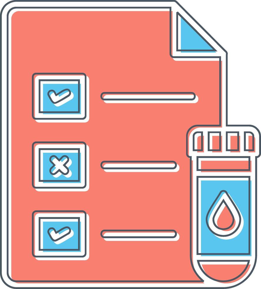 médico prueba reporte vector icono