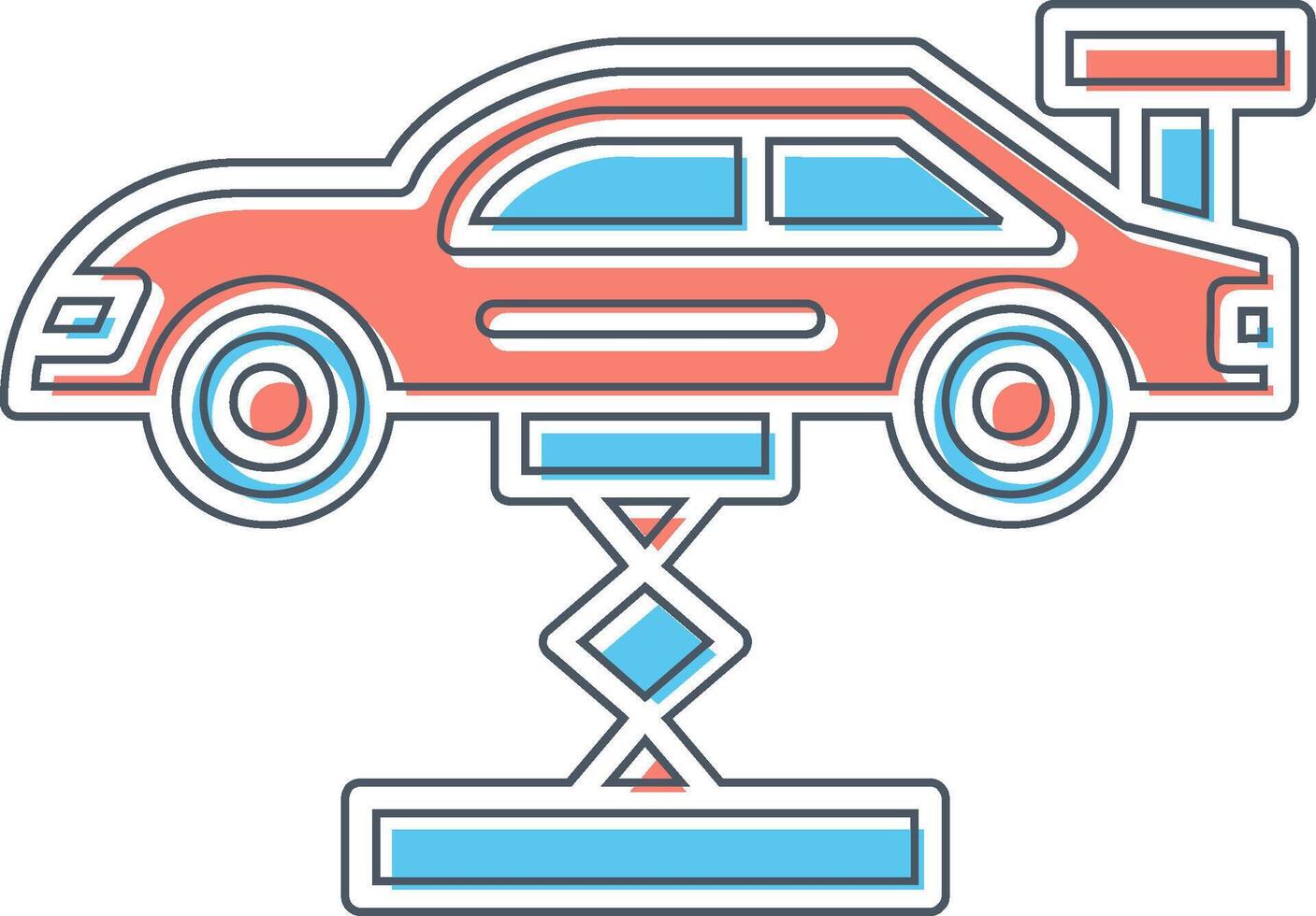 Car Lifting Vector Icon