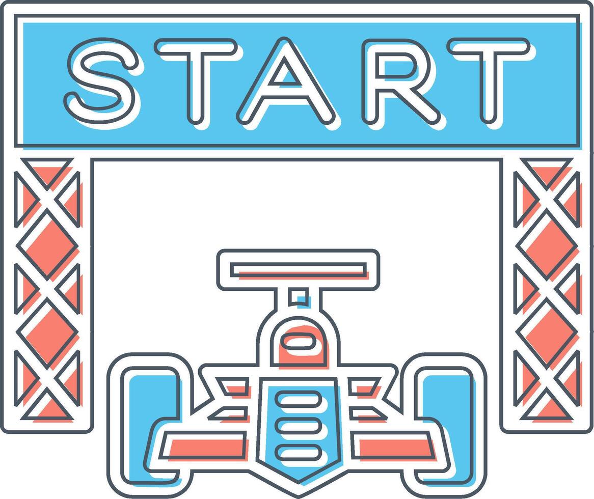 Starting Race  Vector Icon