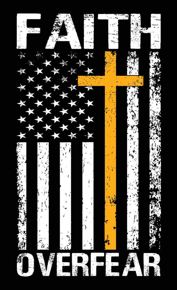 Patriotic Christian Faith Jesus Flag Design vector