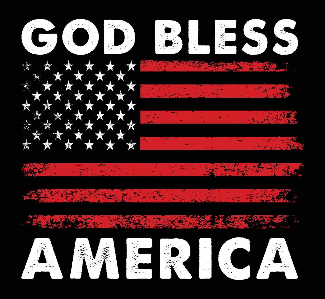 God Bless America Design vector