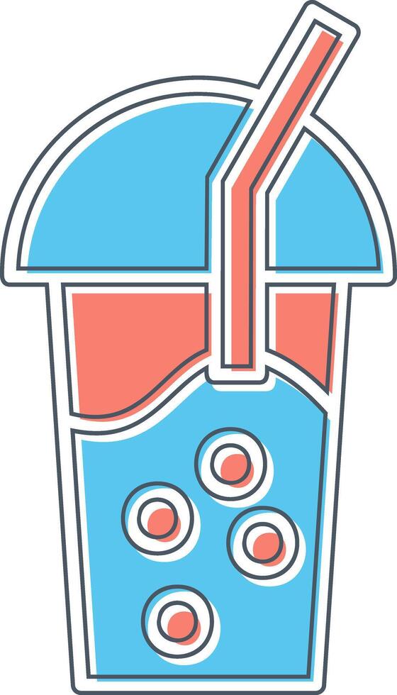 burbuja té vector icono