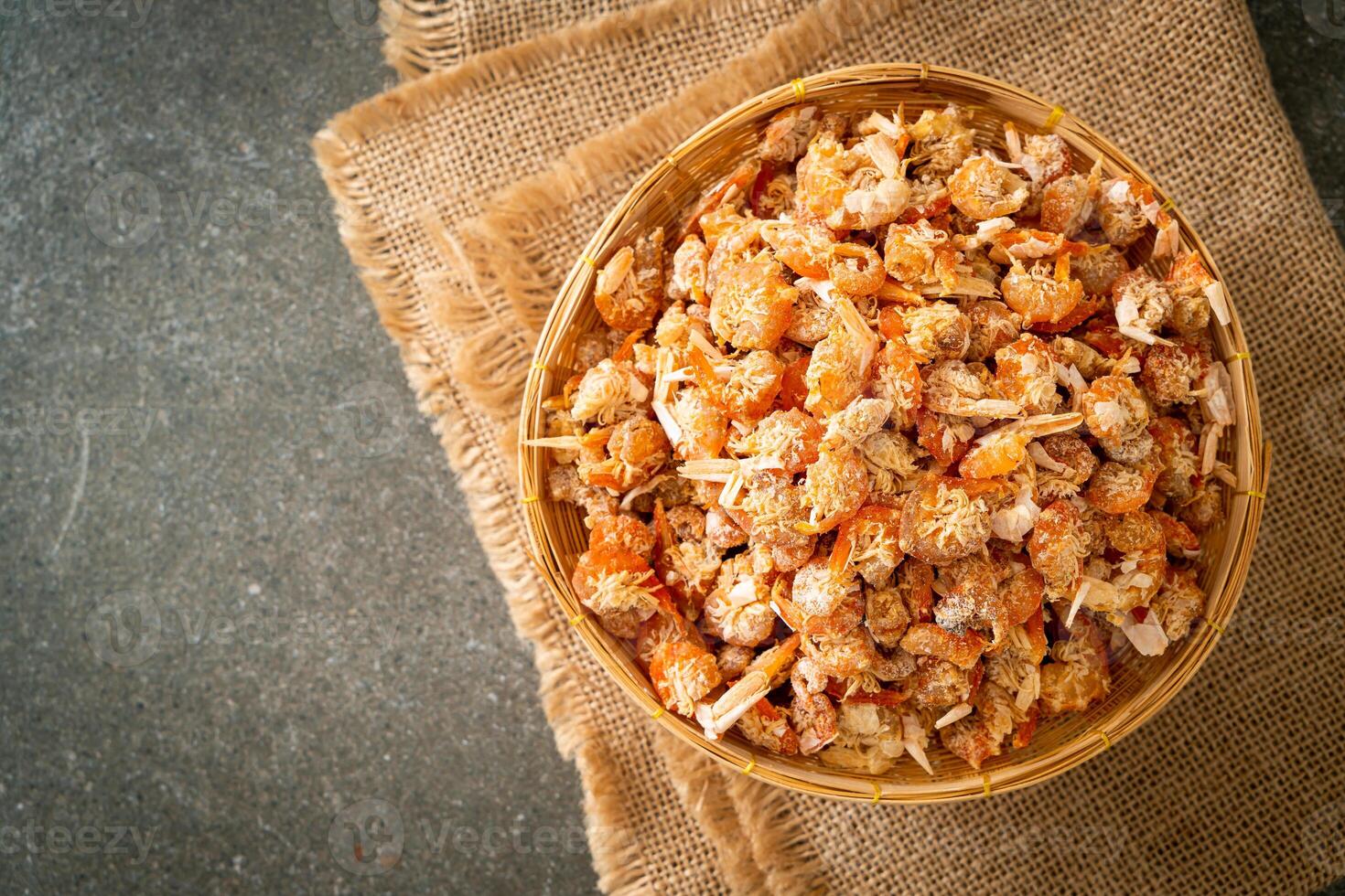 dried shrimps or dried salted prawn photo