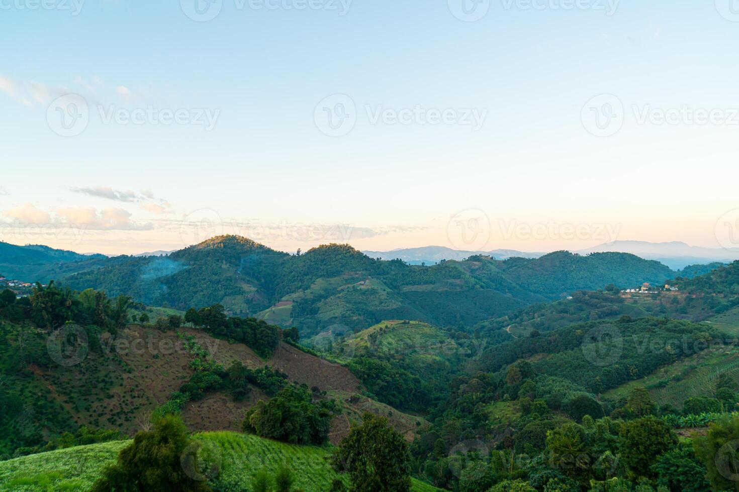 beautiful mountain hill with sky photo