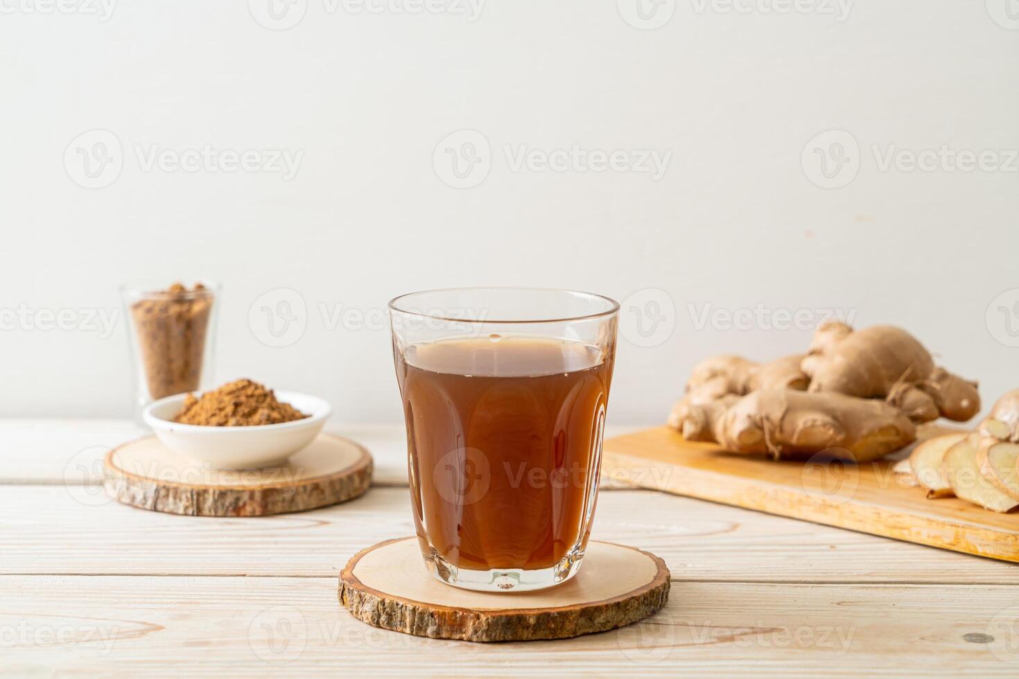 hot and sweet ginger juice glass photo