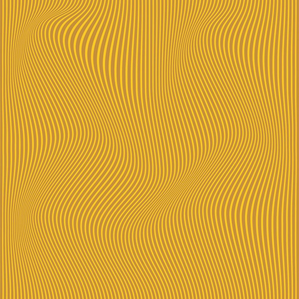 abstract gold metal color vertical line wavy distort pattern on gold background vector