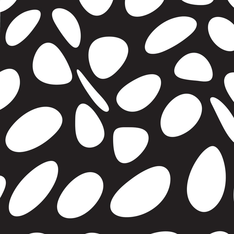 abstract big polka dot wavy distort pattern on black background vector