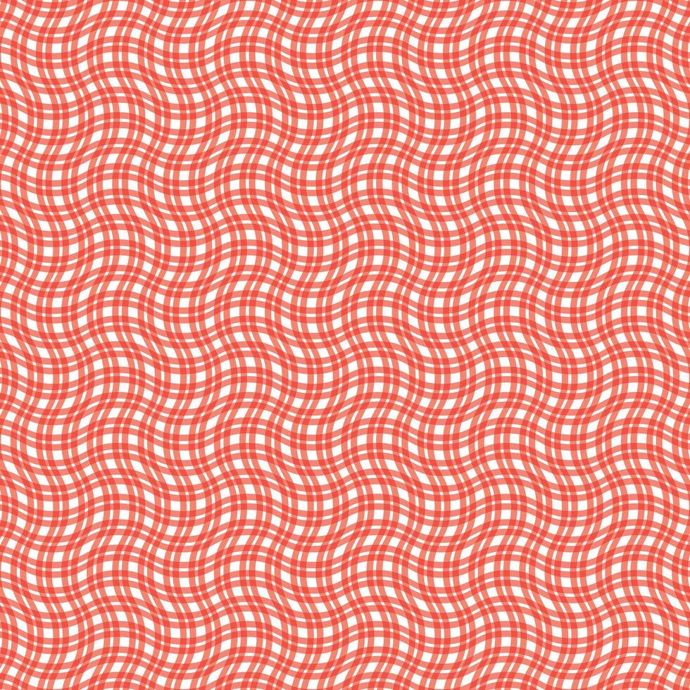 simple abstract lite orange color plaid check zig zag pattern on white background vector
