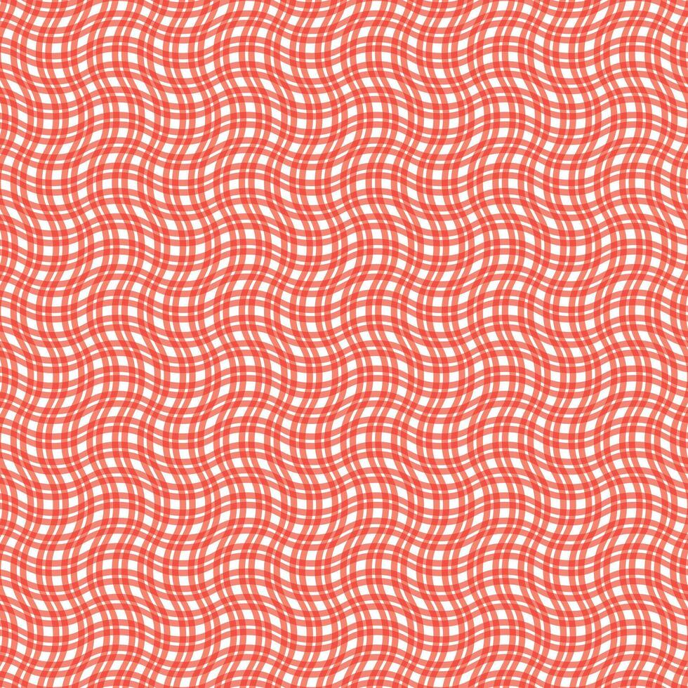 simple abstract lite orange color plaid check zig zag pattern on white background vector