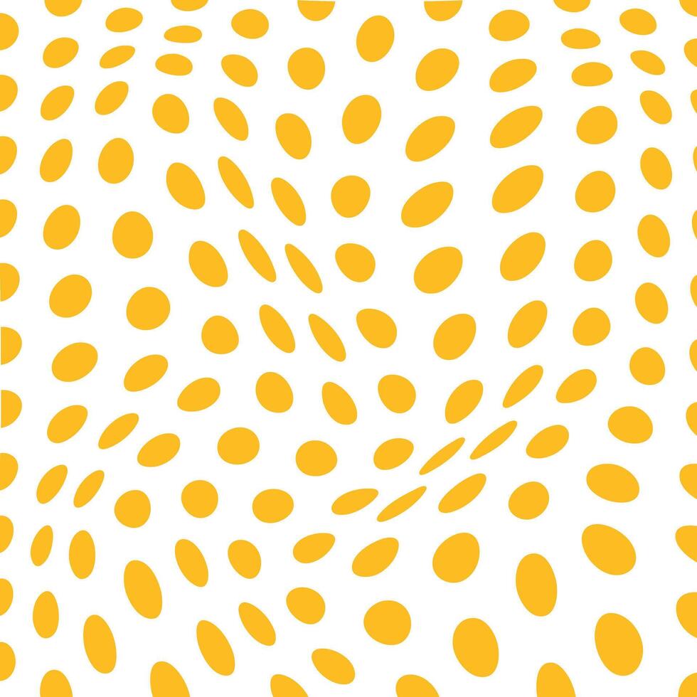 abstract orange juice color polka dot wavy pattern on white background vector