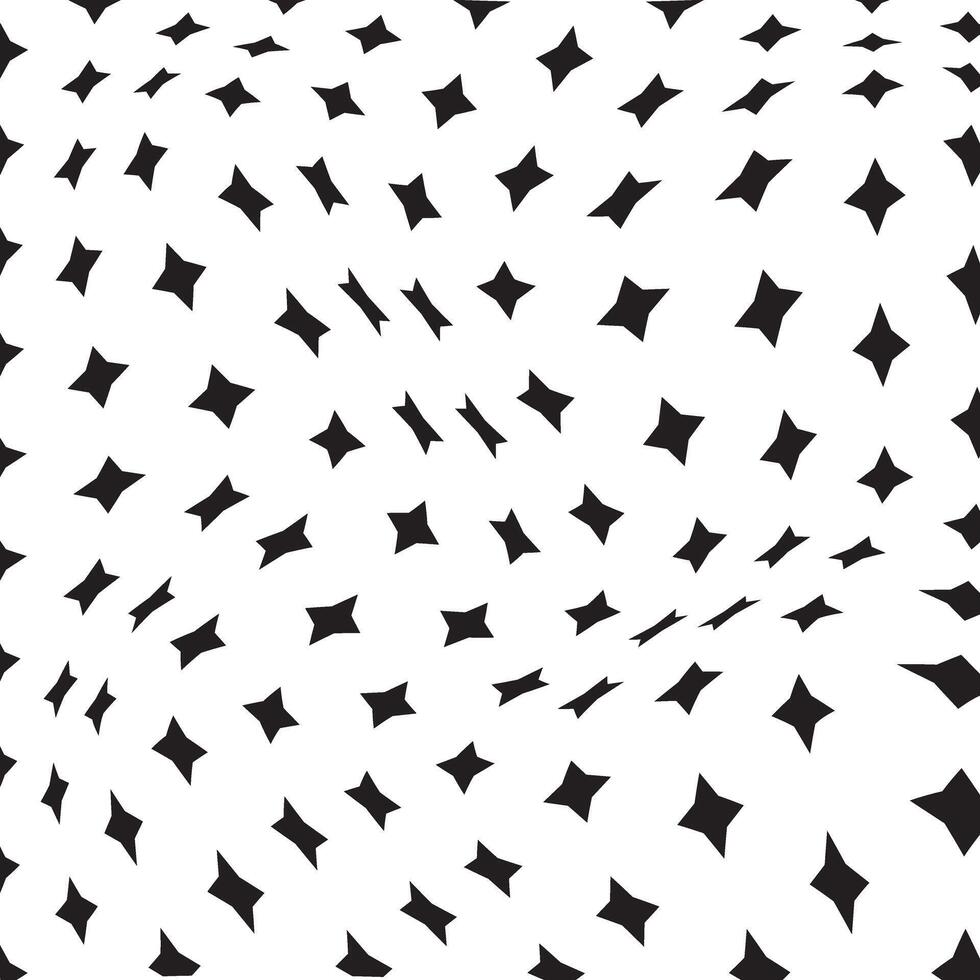 modern simple abstract black color small star wavy distort pattern vector